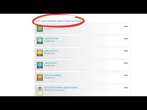 Manage your LEED credential on usgbc.org
