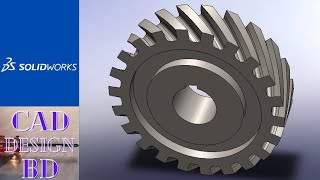 Helical Gear Design in Solidworks