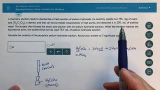 ALEKS - Standardizing a Base Solution by Titration