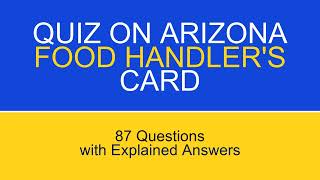 Arizona Food Handler Card Practice Test 2026 | 87 Questions with Explained Answers