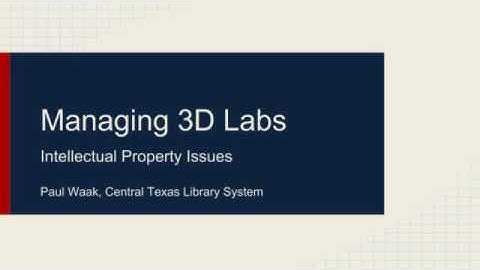 3D Printing Intellectual Property Issues
