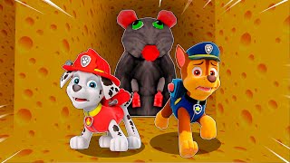 LA PAW PATROL ESCAPA DEL LABERINTO DE QUESO EN MINECRAFT 🧀