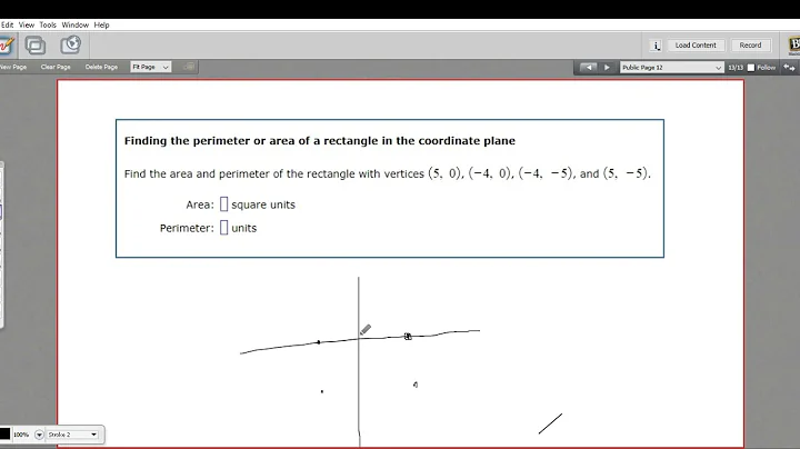 Finding the perimeter or area of a rectangle in the coordinate plane