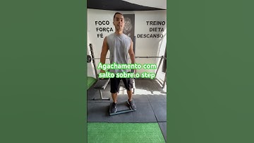 Agachamento com salto sobre o step - prof. Matheus Gomes