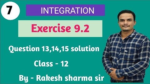 समाकलन || Rbse 12 || Exercise 9.2 , Question 13,14,15 solution