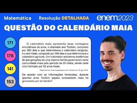 🔵 Mayan Calendar Question: ENEM 2023 Math (Detailed) - Ratio and Proportion