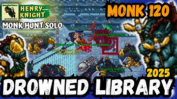 TIBIA: MONK LV 120 Hunt Solo DEEPLINGS (DROWNED LIBRARY)