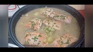 salmón a la ribereña, Asturias, Cantabria, campanu...