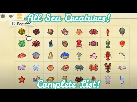 All Sea Creatures In Animal Crossing New Horizons - COMPLETE LIST! | KawaiiBeth