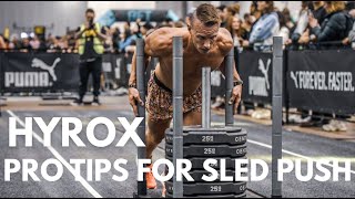 Sled Push for HYROX: Technique, Standards and Tips for Training