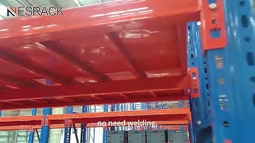 How to install a mezzanine platform racking warehouse storage system?