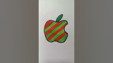 Kleurrijke Apple-logotekening #shortsfeed #shorts #trendingshorts