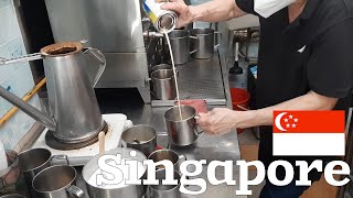 Coffee Stall in Singapore  Sold out everyday! Famous Singapore Hawker Street Food  Singapore Food