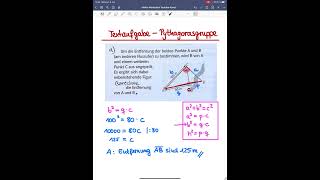 Textaufgabe Pythagoras #mathe #abi #Shorts #Viral #mathetrick #MatheArbeit #MatheTipps #leichterklär