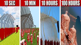 Eren Founding Titan in MINECRAFT: 100 Hours, 10 Hours, 10 Minutes, 10 SECONDS!