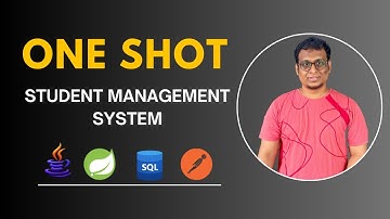 One Shot | Student Management System | Spring Boot and MySQL | Backend Project