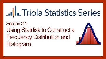 Statdisk 2-1 Using Statdisk to Construct a Frequency Dist and Histogram