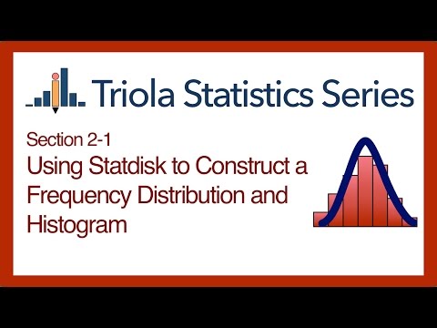 Statdisk 2-1 Using Statdisk to Construct a Frequency Dist and Histogram