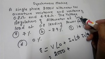 Problem and Solution :Voltage Regulation of Synchronous Generator