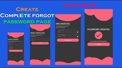 Complete forgot password ui design in Android Studio.