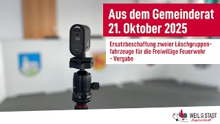 Gemeinderat Weil Der Stadt 21.10.2025 2 Löschgruppenfahrzeuge Feuerwehr