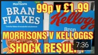 Kelloggs v Morrisons Bran Flakes review & comparison - Suprising result