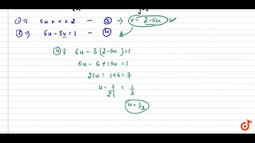 Solve the following pair of equations by reducing them to a pair of linear equations: `5/(x-1)+1...