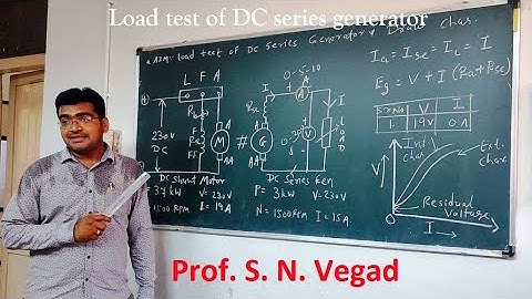 Load test of DC series generator