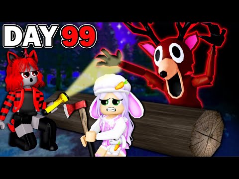 99 NIGHTS In The FOREST With Moody Roblox