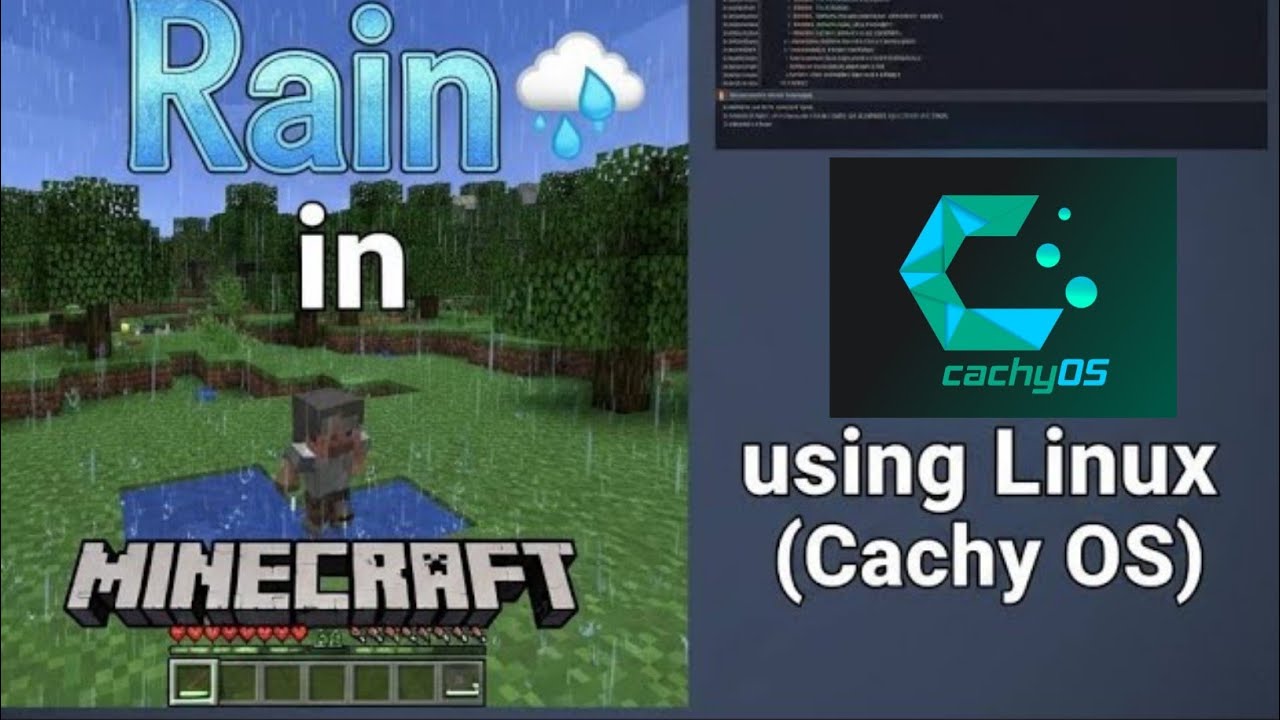 Rain 🌧️ in Minecraft using Linux . #Linuxgaming #linux #linuxgames # ...