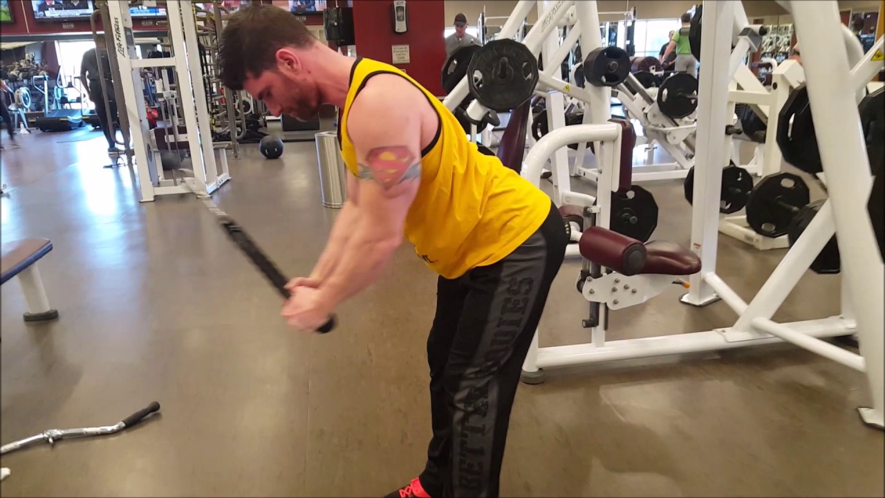 Straight Arm Rope Pulldown YouTube