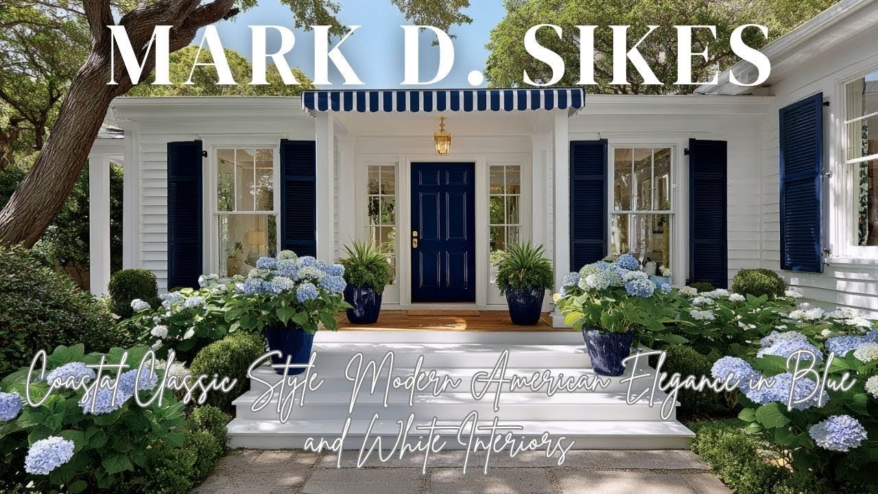 Step Inside This Coastal Classic Home | Blue & White Elegance with Timeless Charm