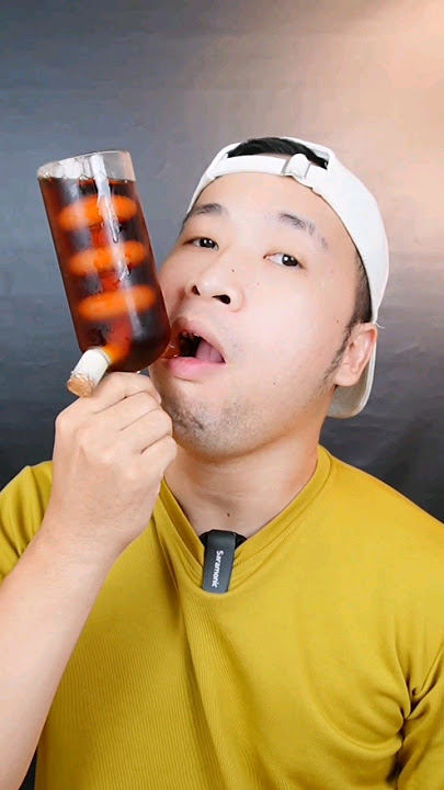ASMR Iced Milk Tea🌱🥛 #asmr #mukbang #drinkwater #uniquebottle #viraldrink