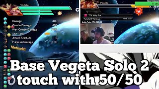 Daily FGC: Dragon Ball Fighterz Highlights: Base Vegeta Solo 2 touch with 50/50