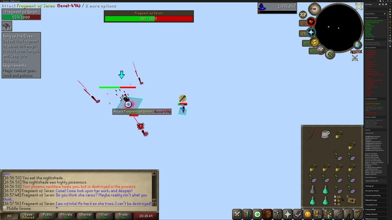 [OSRS] SOTE Seren Fight - No brews, 80 Magic