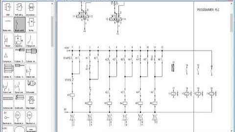 Fluidsim Tutorial, Electro pneumatic with relay and push button