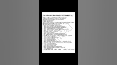 2nd PUC COMPUTER SCIENCE 5 MARKS IMPORTANT QUESTIONS 2023-24 BY CHANGALI S G SIR