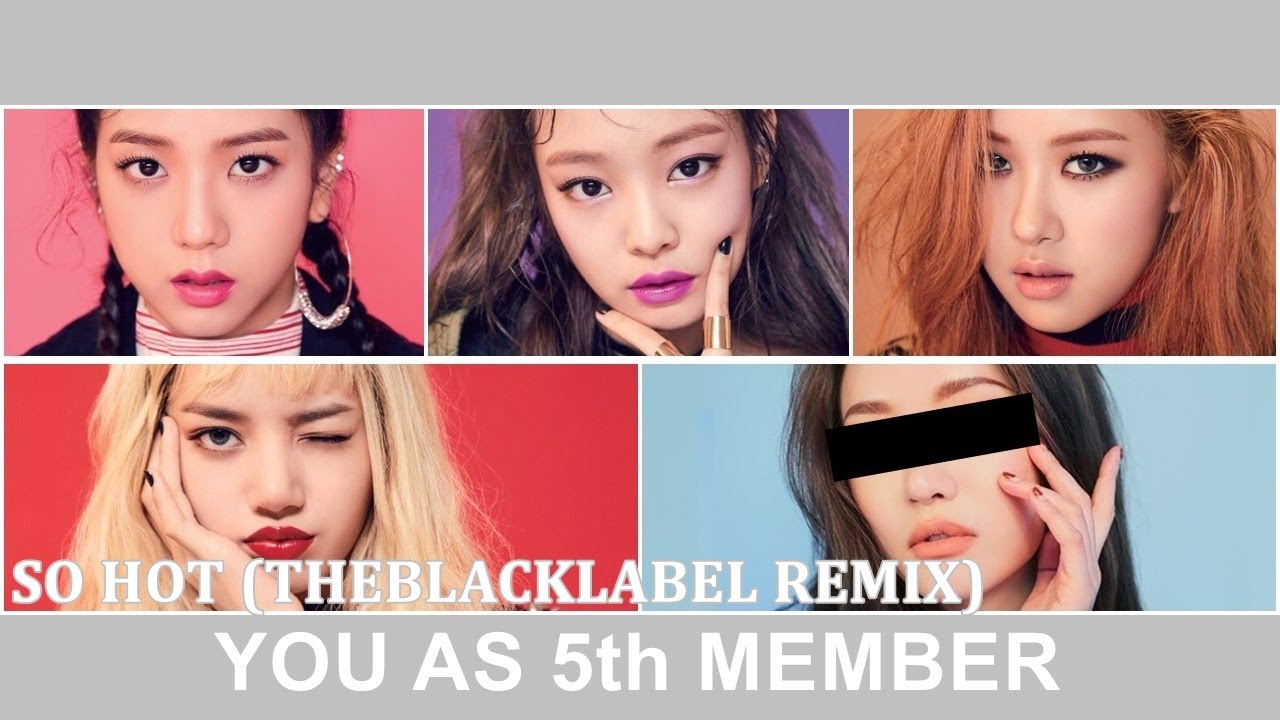 쏘 핫 - 블랙핑크 [다섯 멤버 노래방 버전] (선 분포) 컬러 코딩 가사 한글/Rom