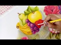 Como Pintar Manzana Y Fresas En Un Juego De Cocina