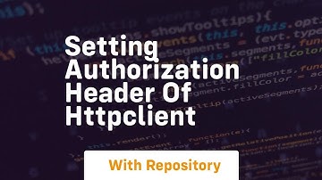 setting authorization header of httpclient
