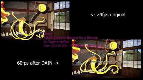 DAIN frame interpolation test.