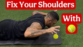 Fix your shoulders, rotator cuff, and delts with these exercises, all you need is a tennis ball!