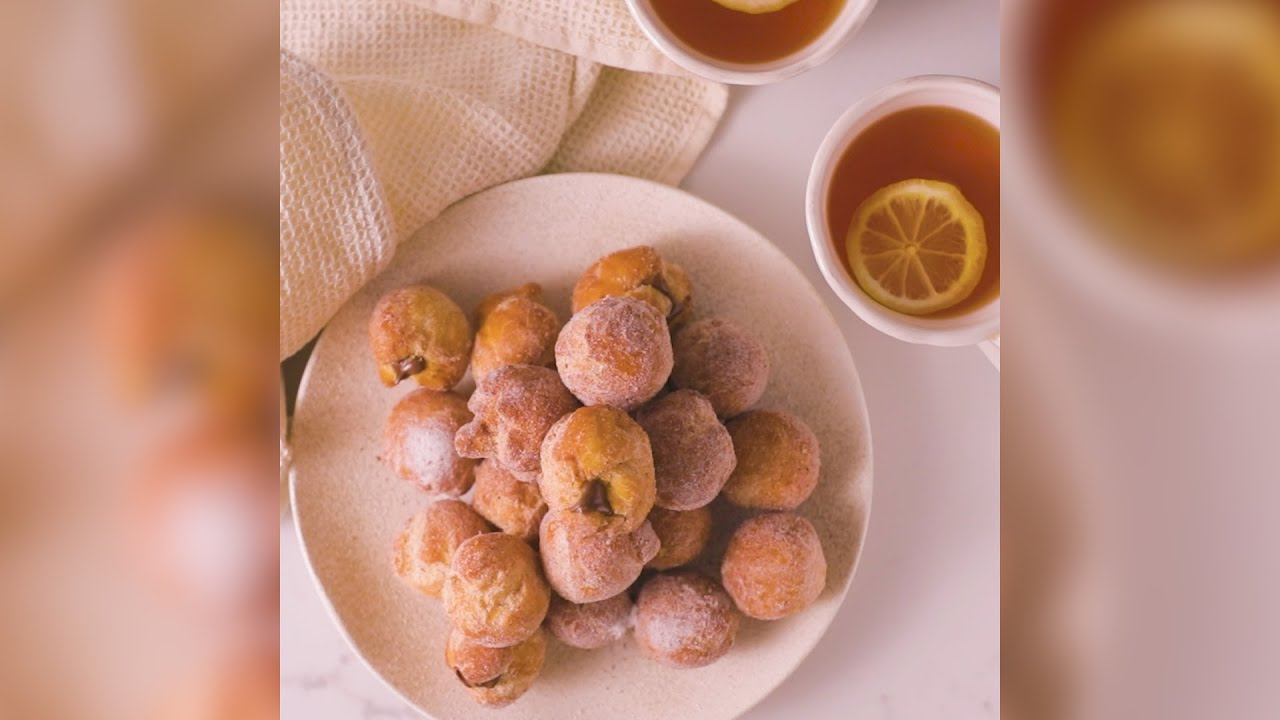 Mini Nutella Stuffed Doughnuts