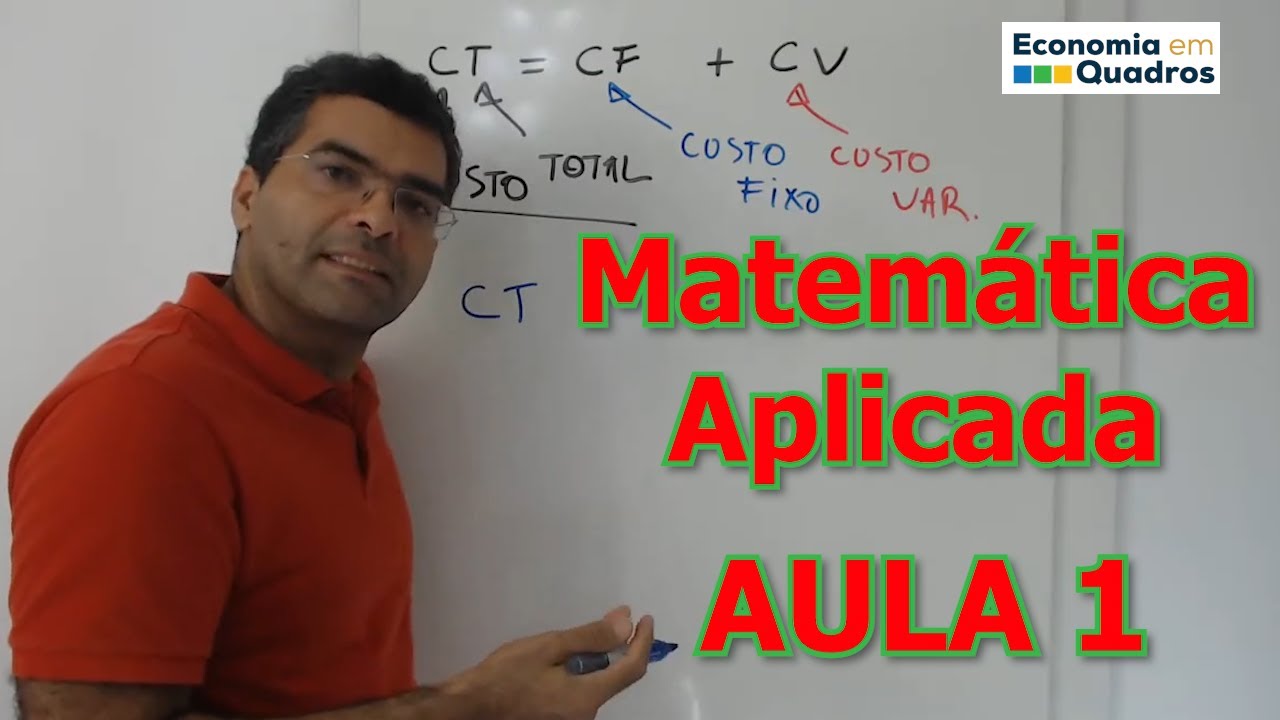 Matemática Aplicada - Funções custo, lucro e receita = Aula 1