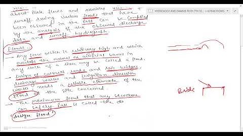 PEAK FLOW, FLOODS, DESIGN FLOOD, DESIGN FLOOD ESTIMATES (CH-4 PART 1)