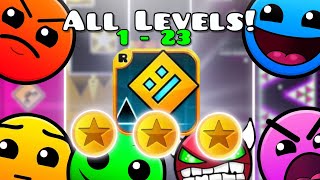 Geometry Dash 2.2 ALL LEVELS | ALL COINS (22 + 1 Bonus) 