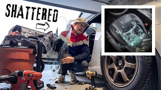 How to replace door glass on a Miata! Mine was vandalized on New Years Eve...