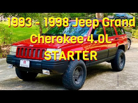 ensayo Intacto tobillo 1993 - 1998 Jeep Grand Cherokee 4.0L STARTER REPLACEMENT - YouTube