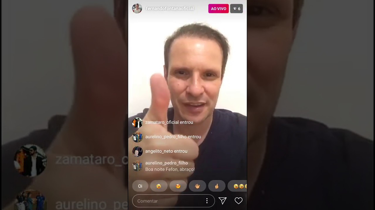 O jornalista esportivo Fernando Fontana, da Rede TV!, saúda Aurelino Pedro Filho de Cafelândia-SP