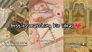 Matching Bio Ideas For Besties🎀 Must Watch!! | #aestheticvideos #aestheticusernames #girlygirls screenshot 2